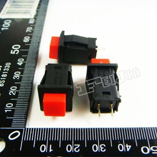 DS-429B Button color Red 1A/250VAC ON-OFF 2Pin Non Self-locking Push Button Switch (Self reset switch) 100Pcs/lot