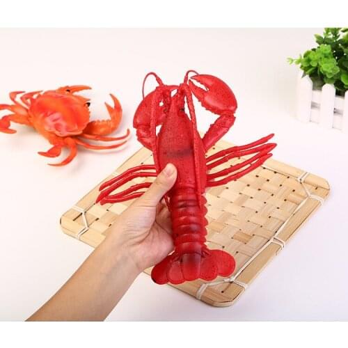 Simulated toy lobster Crab pig Marine animal model children early education cognitive sound toy props decorated