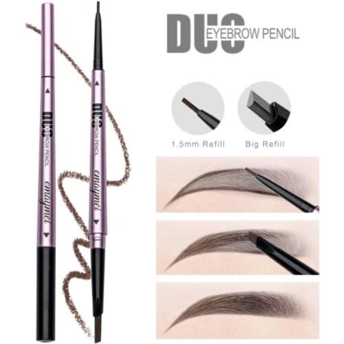 Emaymei Eyebrow Pencil Double-headed 5colors Black Gray Brown Waterproof Long Lasting Eye Brow Women Beauty Makeup Tools TSLM1
