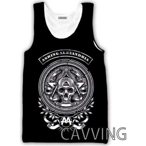 CAVVING 3D Printed Asking Alexandria Tank Tops Harajuku Vest Summer Undershirt Shirts Streetwear for Men/women V02