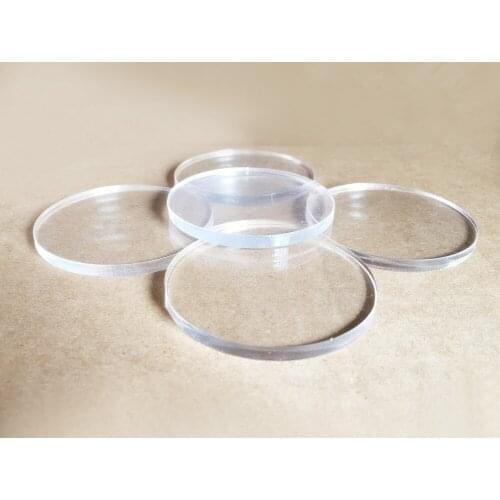 Set of 20pcs Clear Acrylic Discs, Plexiglass Laser Cut Round Circle 1/8", 3MM thickness