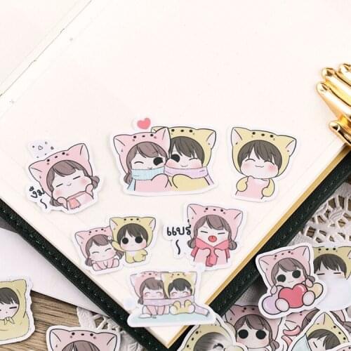 40PCS Cute boy girl Stickers Crafts And Scrapbooking stickers book Student label Decorative sticker notebook