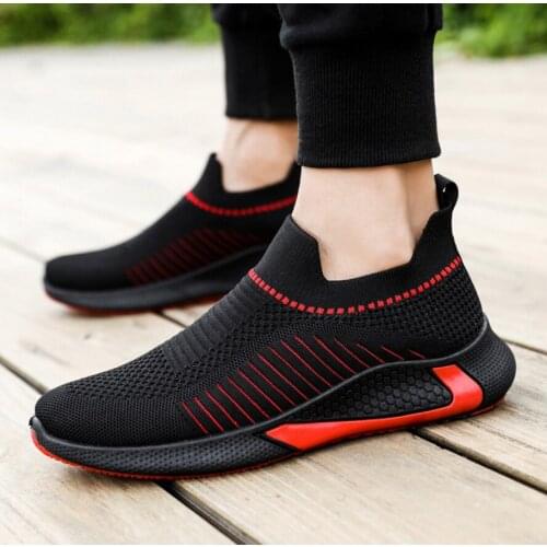 2021 new style running shoes spring new large-sized mens running shoes breathable flying womens running shoes