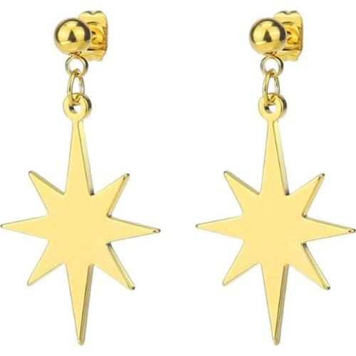 New Arrival Creative Rose Gold Color Flower Stud Earrings For Women Stainless Steel Earrings Piercings Fashion Jewelry