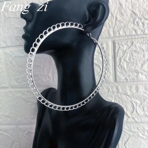 New fashion womens exquisite exaggerated Big Circle Earrings, European and American style hip hop rock Big Circle Earrings