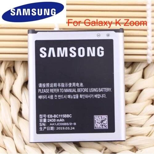 Samsung Original Battery EB-BC115BBC EB-BC115BBE For Samsung GALAXY K Zoom SM-C1116 C1158 C1115 EB-BC115BBE 2430mAh with NFC