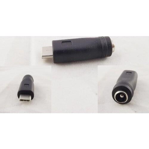 1Pcs USB 3.1 Type-C Male To 5.5 x 2.1mm Female DC Power Converter Charger Adapter