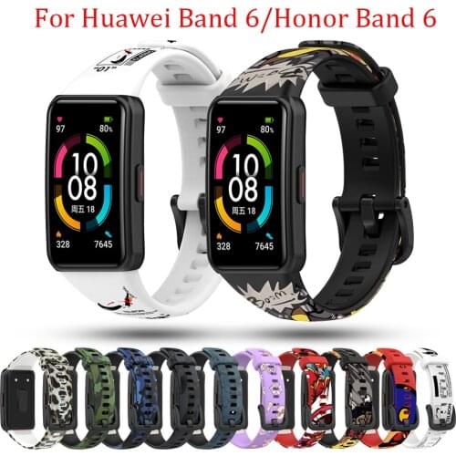 Smart Bracelet Strap For Honor Band 6 Watchband Silicone Sports Wrist Band Replacement Straps For Huawei Band 6 Accessories
