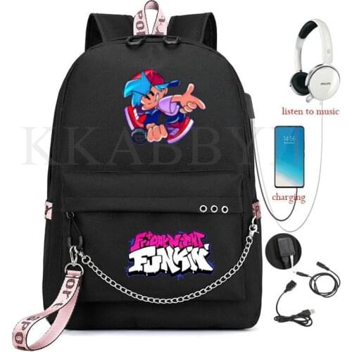 Anime Friday Night Funkin Backpack Cosplay Canvas children Kids Schoolbag Travel Bags Back To School Bookbag