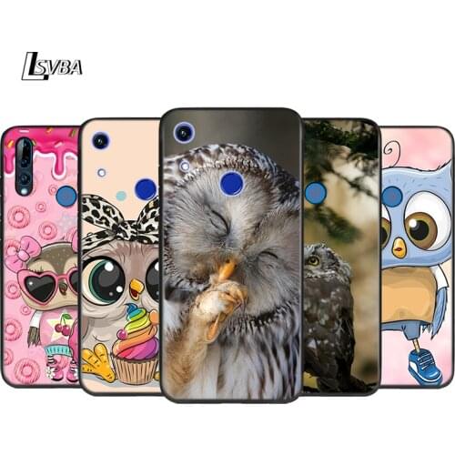 Lovely Animal Owl Silicone Cover For Honor 8 8A Prime 8X MAX 8C 8S 7A 7C 7S Play 3E V9 Pro Phone Case