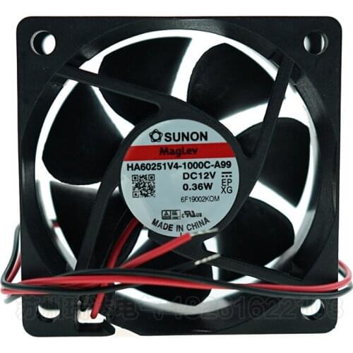 SUNON HA60251V4-1000C-A99 Server Cooling Fan DC 12V 0.36W 60x60x15mm 2-wire
