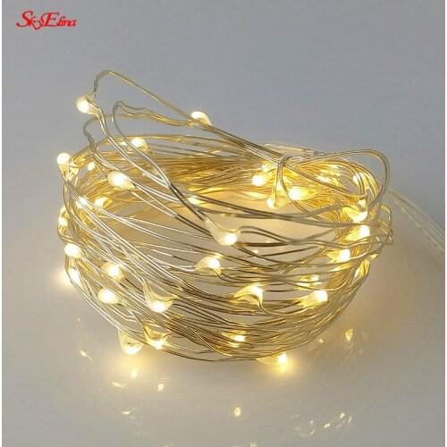 Led Strings Copper Wire LED String Fairy Lights Battery Operated Christmas Wedding Party Decoration 5z