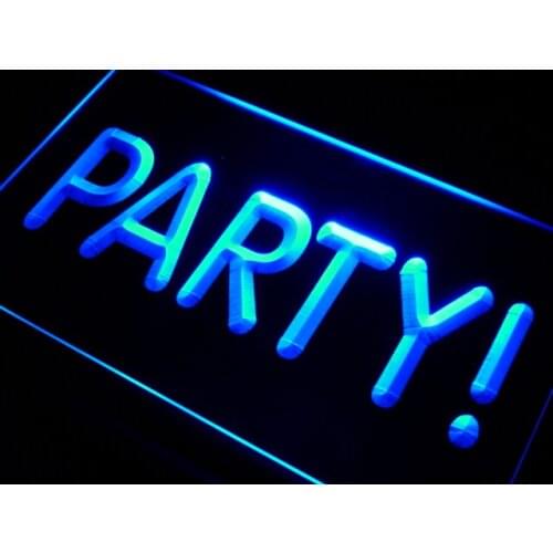 I275 Party Time Bar LED Neon Light Light Signs On/Off Switch 20+ Colors 5 Sizes
