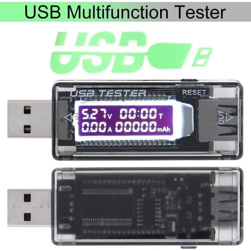 Battery Tester 4V to 20V 0A to 3A USB Charger Power Battery Capacity Tester Voltage Current Meter Multimeter Voltmeter Wattmeter