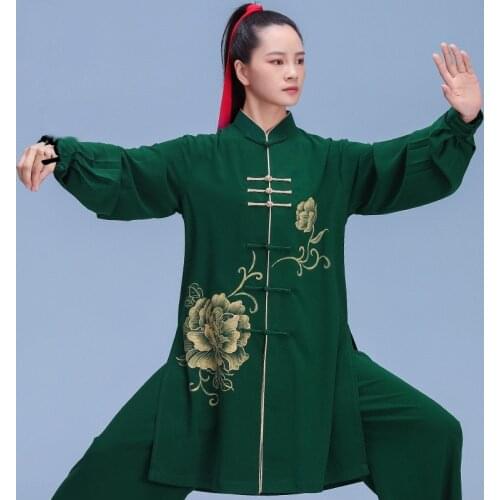 Adult Traditional Tai Chi Uniform China Flag Martial Arts Suit Wushu Suit Chinese Kung Fu Taichi Clothing Performance Wear 11048