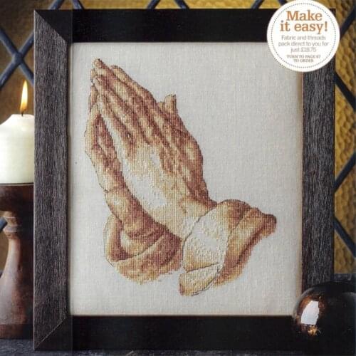 Higher Cotton HIGH quality 14CT Cross Stitch Stitches Embroidery Kits Hand Pray Blessing 30x35cm CS-301WM