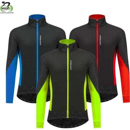 Winter Cycling Jacket Men Women Thermal Fleece Bike Jacket Windproof Road Bicycle Wind Coat Mtb Jackets 3XL Red/Blue/Black/Green