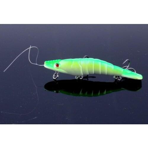 1Pcs Long Beard Lobster Fish Bait 2 Treble Hook Shrimp Lure Wobbler Swim Hard Lure 8.5cm 8.3g Pesca Fishing Tackle