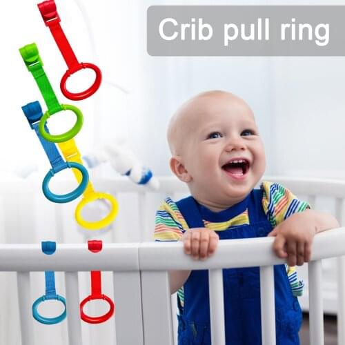 1pcs Pull Ring For Playpen Baby Crib Hooks General Use Hooks Baby Toys Pendants Bed Rings Hooks Hanging Ring Help Baby Stand
