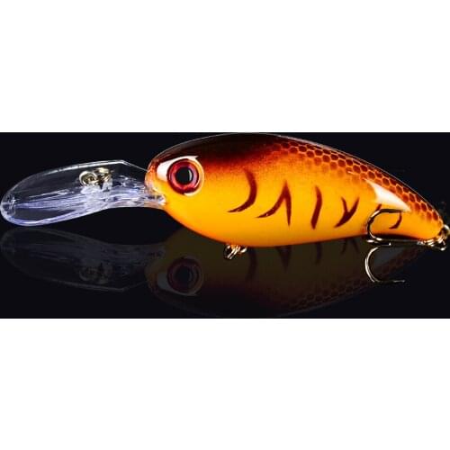 1PC Crank Fishing Lures 14 Colors Fishing Tackle 10cm-3.94"/14.5g-0.51oz Lures with 6# BKB Hooks Hard Fishing Baits