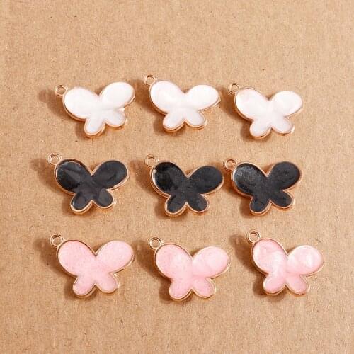 10pcs 12*18mm Cute Butterfly Charms for Jewelry Making Drop Earrings Pendants Necklaces DIY Bracelets Handmade Jewelry Findings