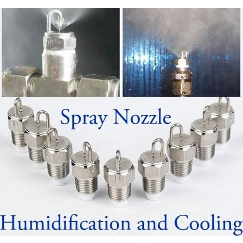 10PCS High Pressure Impact Dedusting System Garden Misting Nozzle Cooling Misting Spray Nozzle Irrigation Sprayers 1/8 Thread