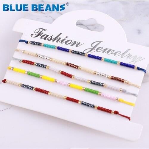 13 color Bohemian Bracelet Friendship Beads Bracelets For Fashion Women Handmade Braided Chain Of Colorful Beads Adjustable