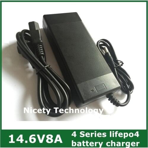 14.6V 8A LiFePO4 charger 4Series 12V 8A Lifepo4 battery charger 14.4V battery smart charger For 4S 12V LiFePO4 Battery
