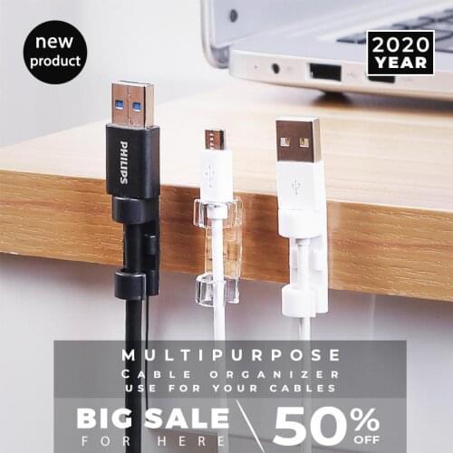 16/20Pcs Home Essentials Finisher Wire Clamp Holder Clamps Finisher Wire Clip Fixing Desktop Multipurpose Device Cord Clips