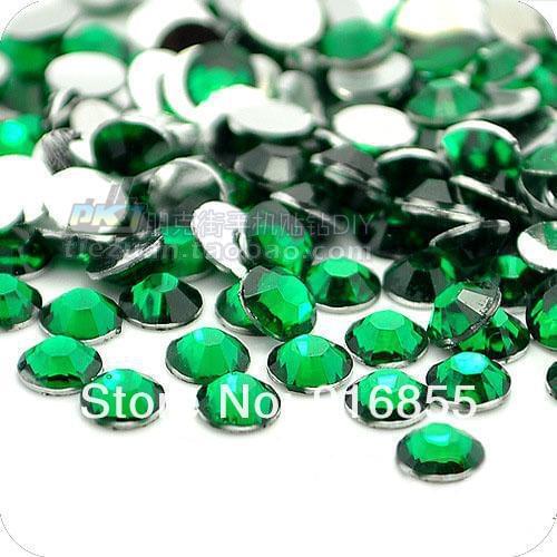 2016 Deep Green Color Pick Size 3/4/5/6MM 1000pcs Resin Flatback ,Nail Art ,DIY Wedding Decoration Free Shipping