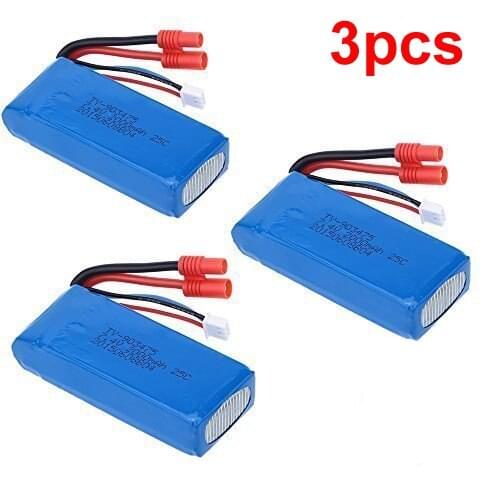 3pcs X8C Batteries 2000mAh 7.4V battery for Syma X8C X8W X8W 4CH 6-Axis Mini RC Helicopter & Quadcopter Quad Copter RTF