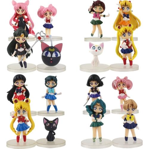 4pcs/lot 4Styles Action Figures Anime PVC Mini Model Dolls Toys Brinquedos