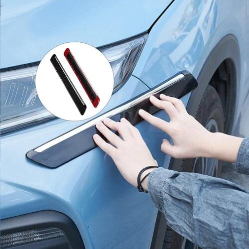 4Pcs Universal Car Front Rear Corner Bumper Guard Protector Styling Mouldings Anti-collision Strip Sticker