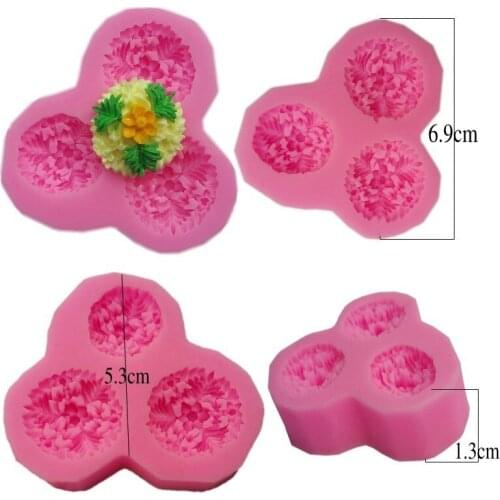 Flowers Shower Cute 3D Silicone Fondant Mold Cake Decorating Sugar Craft Tool DIY Baking tools