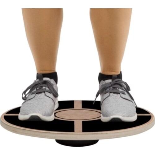 Good quitly Wooden Wobble Balance Board Exercise Balance Stability Trainer 15.75 inch Diameter Balance Board