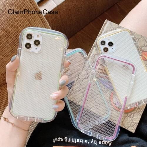 GlamPhoneCase Solid color border Phone Case For iPhone12Pro/max 11Pro/Max XS Max XR Soft Silicone Cover For iPhone11 7 8Plus Cas