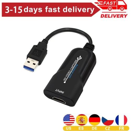 HDMI Video Capture Card USB 2.0 60 Fps 1080p Game Capture Card Record Box Live Streaming for PS4 DVD HD Camera Recording