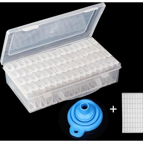 28/56/64pcs Diamond Painting Tools Accessories Beads Container Rhinestone Diamond Embroidery Stone Storage Convenience Box