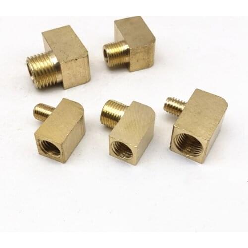 M6 M8 M10 Metric Female To Male Brass Elbow 90 Degree Pipe Tube Fitting Ferrule Connector Machine Tool Fittings