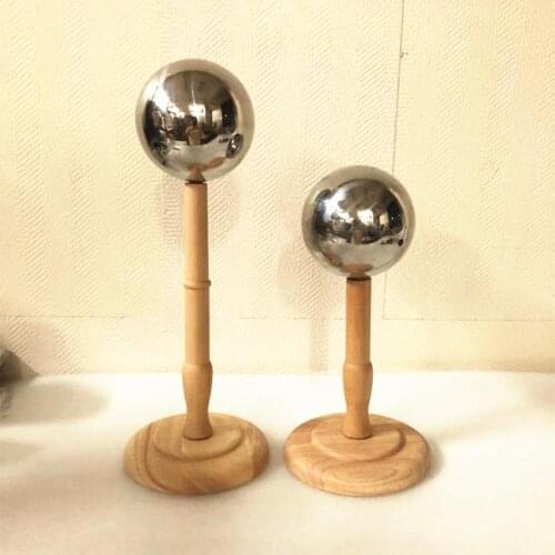 Stainless Steel Balls Mannequin With Wood Base For Hat Display