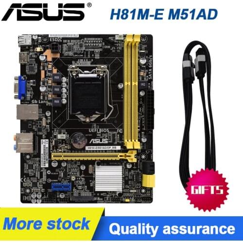ASUS H81M-E/M51AD/DP MB Intel H81 PC Motherboard LGA 1150 DDR3 MATX Mainboard Accessories Set