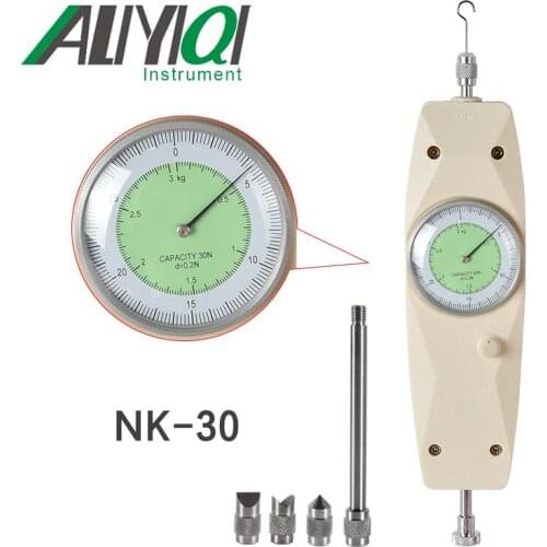 Free Shipping NK-30N 30N/3Kg Analog Force Gauge Push And Pull Dynamometer Dynamometer