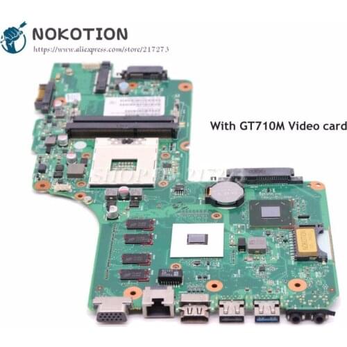 NOKOTION For Toshiba Satellite C50 C50-A Laptop Motherboard V000325010 DB10FG-6050A2557401-MB-A02 HM76 DDR3 GT710M Video Card