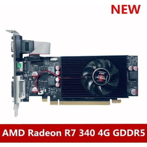The new AMD Radeon R7 350 real 4G / 2GB GDDR5 128bit graphics card small chassis HD desktop computer half-height full-heigh card