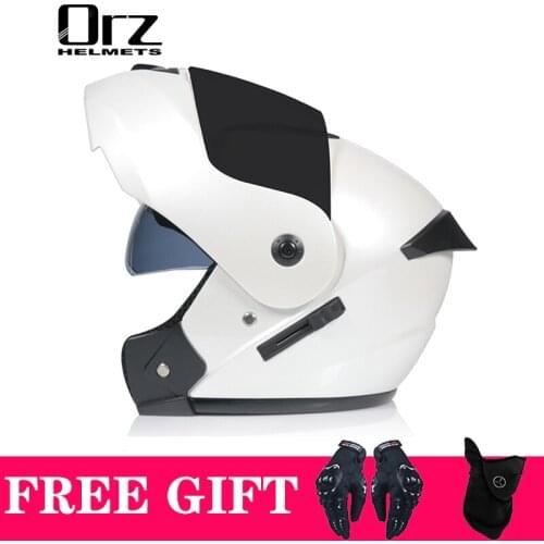 Latest DOT Approved Safety Modular Flip Motorcycle Helmet Voyage Racing Dual Lens Helmet Interior Visor VIRTUE-903