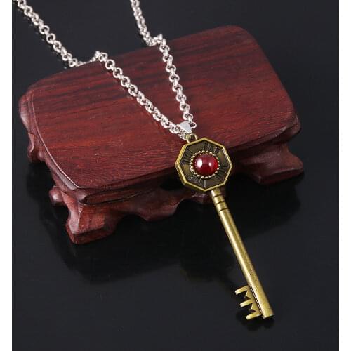Anime JOJOS Bizarre Adventure Pendant Necklaces Golden Wind Key Necklace for Women Men Jewelry