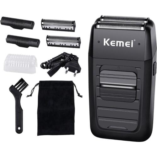 Kemei Rechargeable Shaver for Men Professional Electric Beard Trimmer Razor Beard Knife Blade Head Blade Hair Shaving Machine
