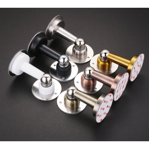 Stainless Steel Gate Extended Strong Magnetic Wall Suction Toilet Bedroom Door Stops Touch Hardware Fitting