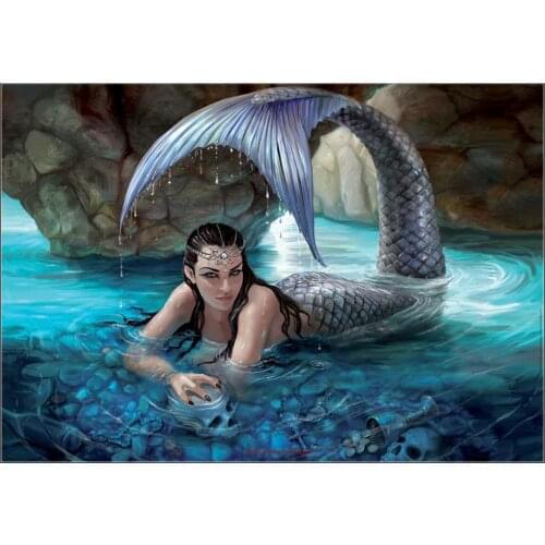 Counted Cross Stitch Kits Needlework Embroidery - Crafts 14 ct Aida DMC Color DIY Arts Handmade Home Decor - Hidden Depths