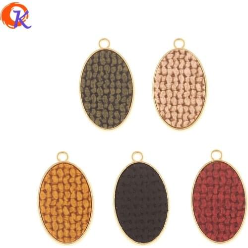Cordial Design 50Pcs 16*27MM Jewelry Accessories/Charms/Hand Made/Oval Shape/Fabric Effect/Earring Findings/DIY Jewelry Making